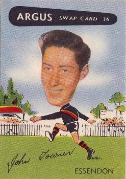 1954 Argus Football Swap Cards #36 John Towner Front